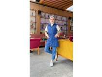 Ahenk Kapitone Cepli Kolsuz Yelek - 71152 - ndigo