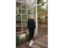 Arkas Uzun O Yaka Ksa Sweat-Pantolon kili Eofman Spor Takm - 71216.003 - Siyah