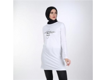 Baskl Tunik - 06008 - Beyaz