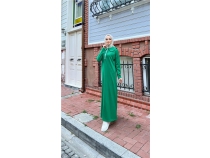 Cennet Ta Detayl Yakal Elbise - 71148 - Benetton Yeil