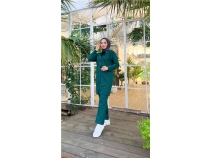 ttl Kaponlu Uzun Tunik Pantolon kili Tesettr Eofman Takm - 03078 - Nefti