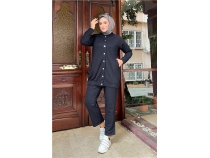 ttl Yandan Cepli kili Sade Basic Eofman Spor Takm - 12009 - Lacivert