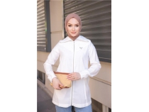 Destan Ta Detayl Fermuarl Sade Basic Ceket - 71139 - Krem