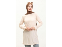 Doa Sade Basic Tunik - 06016 - Krem