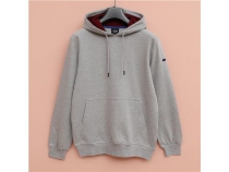 Erkek Uzun Kol Kaponlu Sweatshirt - SWT-220 - Gri Melanj