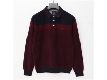 Erkek Uzun Kol Polo Yaka Sweat - CZT-103 - Lacivert - Bordo