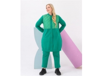 Hafsa Kapitone Detayl Bomber Byk Beden kili Spor Takm - 12007 - Benetton Yeil