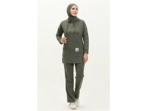 Kaponlu ttl Sade Basic kili Eofman Spor Takm - 03036 - Haki