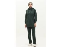 Kaponlu O Yaka Sade Basic kili Eofman Spor Takm - 03039 - Nefti
