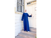 Mevlana Oversize Pamuklu Elbise - 71167 - ndigo