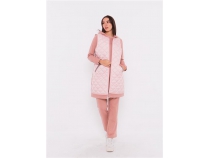 Minimal Kapitoneli Yelekli Spor l Takm - 70060 - Pudra