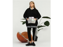 Nursima Triko Detayl Fermuarl Spor kili Takm - 70078 - Lacivert