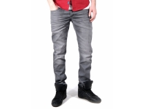 RODRIGO Gri Slim Fit Krinkll Normal Bel Denim Pantolon