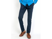 RODRIGO Lacivert Likral Slim Fit Yan Cep Chino Pantolon