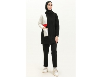 Sfr Yandan Cep Detayl Ribanal kili Eofman Spor Takm - 70086 - Siyah