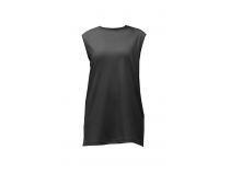 Sude Bisiklet Yaka Kolsuz Sade Basic Bluz - 06038 - Siyah