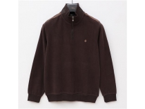 Uzun Kol Yar Fermuarl Erkek Sweat - PPS-4205 - Kahverengi