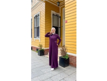 Yakal Cepli Yandan Dmeli Pamuklu Uzun Ferace - 71176 - Mrdm
