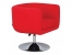 Moda Cafe Koltu�u Yuvarlak Metal Ayakl� - K�rm�z�